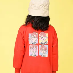 NUSYL Girls Printed Oversized Sweatshirt-image-81