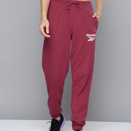 Reebok Women Magenta Fleece Solid Joggers-picture-53