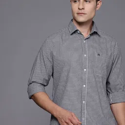 Raymond Pure Cotton Slim Fit Checked Casual Shirt-picture-30