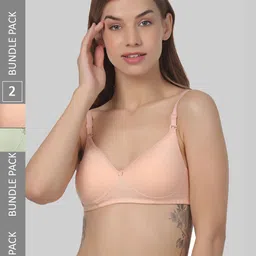 FUNAHME Pack of 2 Full Coverage Seamless T-shirt Bra With All Day Comfort-picture-21