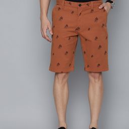 Indian Terrain Men Conversational Printed Slim Fit Chino Shorts-image-11