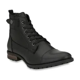 Delize Men's Black Derby Boots-image-56