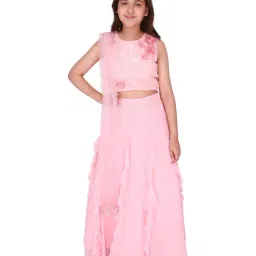 Cutecumber Kids Pink Embellished  Lehenga, Choli &  Dupatta-image-18
