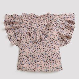 Tiny Girl Floral Printed Mandarin Collar A-Line Top-picture-48