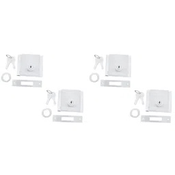 Atom Zinc Alloy and Brass Silver Glossy Finish Deadbolt Lock, DL-CUPBOARD-SS-31-104 (Pack of 4)-32