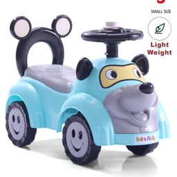 Manual Push Ride On Car Of Puppy Face - Blue-6