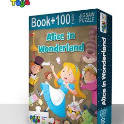 Advit Toys Alice in Wonderland Theme Jigsaw Puzzle 100 Piece & Educational Fun Fact Book Inside (Color May Vary)-21