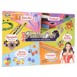 Toyfun Fashion Craft 6 in 1 Activity Kit Set of 300 Pieces - Multicolor-21