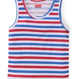 Babyhug 100% Cotton Single Jersey Knit Sleeveless Stripes Sando - Multicolor-image-21