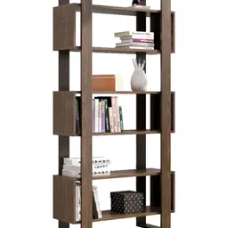 HEXA RED Brown Moisture & Termite Resistant Free Standing Book Shelf image 3