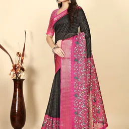 J 6 DESIGNER Woven Design Zari Silk Cotton Handloom Bandhani Saree-picture-41