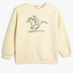 Koton Girls Printed Round Neck Long Sleeves Pullover Sweatshirt-picture-25