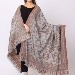 PASHGIRI Women Floral Woven Design Shawl-41