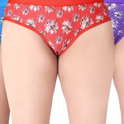 FiveFlag Mid-Rise Cotton Pack Of 3 Multicolor Briefs-image-6