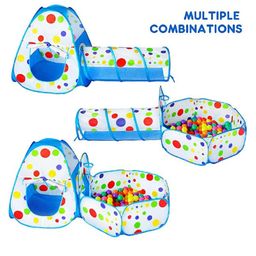 FunBlast 3-in-1 Colorful Tunnel Playhouse Ball Pool Ball Pit Tent - Multicolour image 5