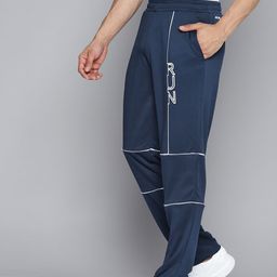 Alcis Men Navy Blue Printed Slim Fit Track Pants-image-104