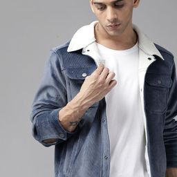 The Roadster Lifestyle Co. Men Blue Solid Tailored Jacket-image-55