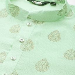 MANQ Men Ethnic Motifs Printed Regular Kurta with Pyjamas image 2