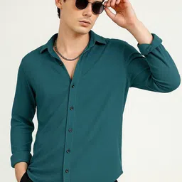 IKON FASHION Textured Spread Collar Long Sleeves Original Casual Shirt-picture-7