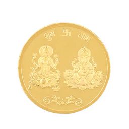 PC Jeweller Laxmi Ganesha 22k (916) 1gm Gold Coin-image-47