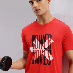 HRX by Hrithik Roshan Brand Logo Print Rapid-Dry Training T-shirt-picture-1