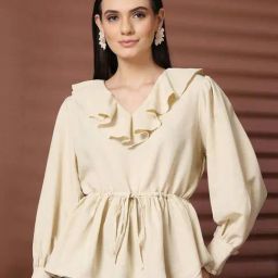 Melon By plusS Beige Plain Top-picture-5