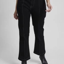 Spykar Black Bootcut Fit High Rise Jeans-image-85