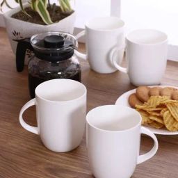 Clay Craft White Ceramic Coffee Mug - Set of 2 (320 ml)-45