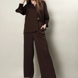 Vero Moda Brown Printed High Rise Pants-40