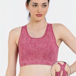 Zelocity by Zivame Pink Solid Sports Bra-image-71