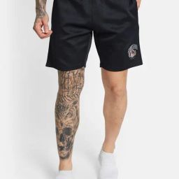 Octave Dark Navy Cotton Regular Fit Sports Shorts-image-38