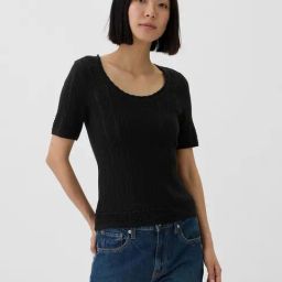 GAP Black Slim Fit Solid Pullover-image-86