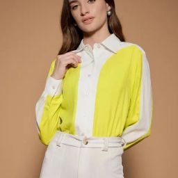 KASSUALLY Green Color-Block Casual Shirt-image-69