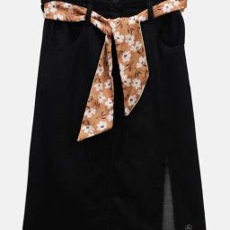 Elle Girls Black Cotton Skirt-image-31