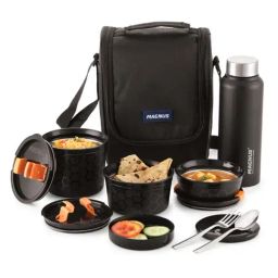 Magnus Black Stainless Steel Lunch Box Set-image-91