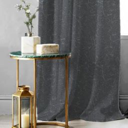 Urban Space Grey Polyester Door Curtain with Eyelets & Tieback - Set of 2 (8 ft)-83