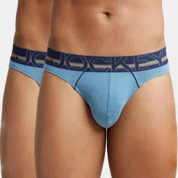 Jockey US17 Men's Super Combed Cotton Rib Solid Brief with Ultrasoft Waistband (Pack of 2)-image-89
