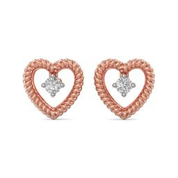 Joyalukkas 18k Rose Gold & Diamond Stud Earrings-image-75