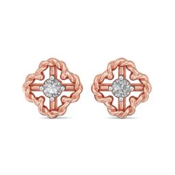 Joyalukkas 18k Rose Gold & Diamond Stud Earrings-image-83