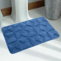 Saral Home Navy Cotton 1250 GSM Bath Mat - Set of 1-image-11