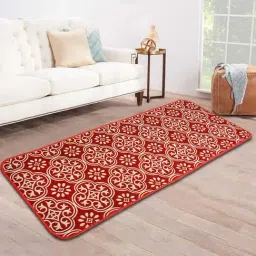 Saral Home Red & Beige Cotton Runner - Set of 1-image-56