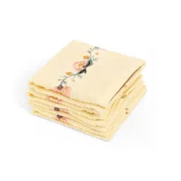 Home4U Yellow Cotton Towels - Set of 4-image-4