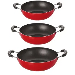 Nirlon Non-Stick Red Aluminium Cookware Essential Combo Gift Set with Bakelite H & le (2.6mm)-25
