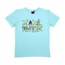 Gini & Jony Boys Blue Printed T-Shirt-image-12