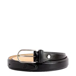 James Aston Black Leather Waist Belt for Men-image-21