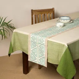 Fabindia Green Khus Cotton Printed Table Runner-image-60