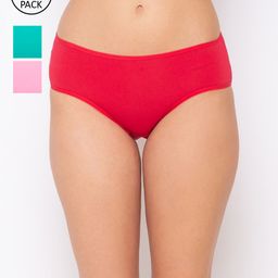 Candyskin Women Pack of 3 Solid Hipster Briefs CSHIN02-image-73