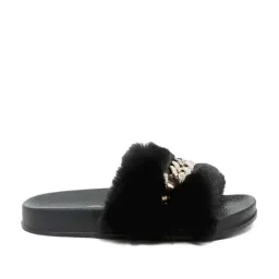 London Rag Women's Black Casual Slides-picture-13