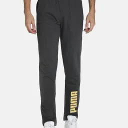 Puma Grey Cotton Printed Slim Fit Track Pants-image-84