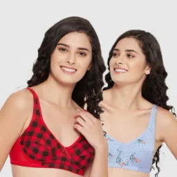 Clovia Multicolor Printed Bra (Pack of 2)-image-99